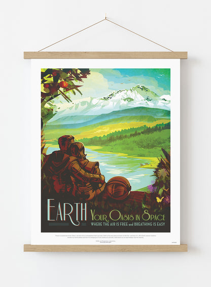 Earth, The Great Voyage, Space Travel, Tourism NASA, Solar System, Planets, Art Print Poster Vintage Poster Wall Art Print 50x70cm Poster Hanger
