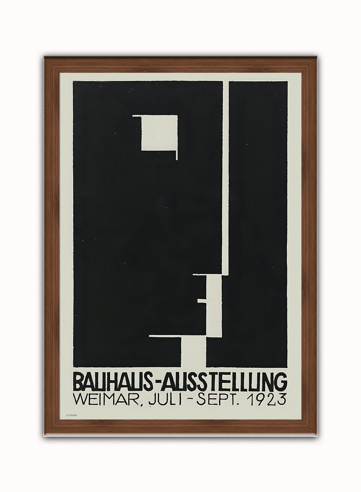 Bauhaus Ausstelling Bauhaus Wall Art Print 50x70cm Dark Wood Frame