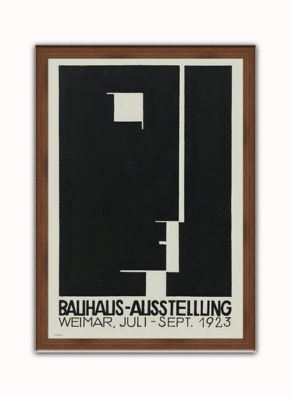 Bauhaus Ausstelling Bauhaus Wall Art Print 50x70cm Dark Wood Frame