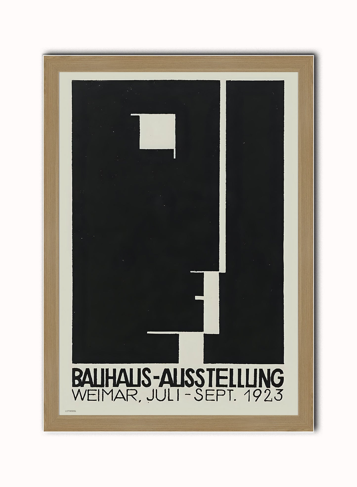 Bauhaus Ausstelling Bauhaus Wall Art Print 50x70cm Light Wood Frame