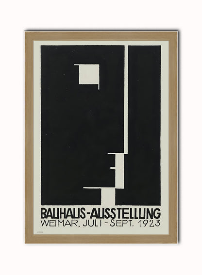 Bauhaus Ausstelling Bauhaus Wall Art Print 50x70cm Light Wood Frame