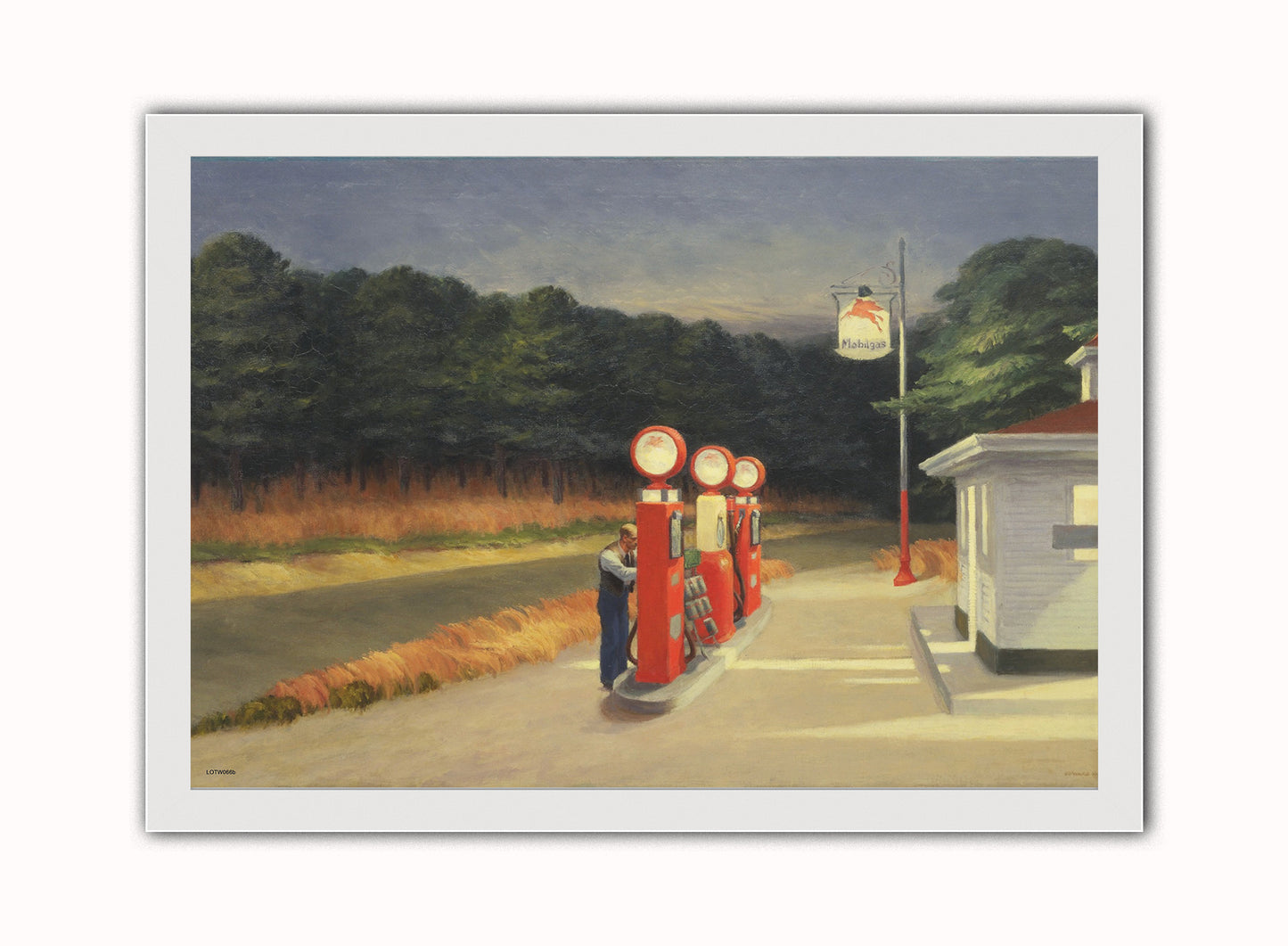 Gas, 1940 Edward Hopper Vintage Art Wall Art Print 50x70cm White Frame