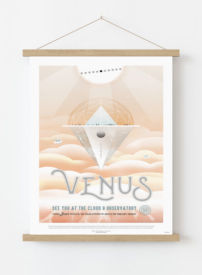 Venus, The Great Voyage, Space Travel, Tourism NASA, Solar System, Planets Art Print Poster Vintage Poster Wall Art Print 50x70cm Poster Hanger