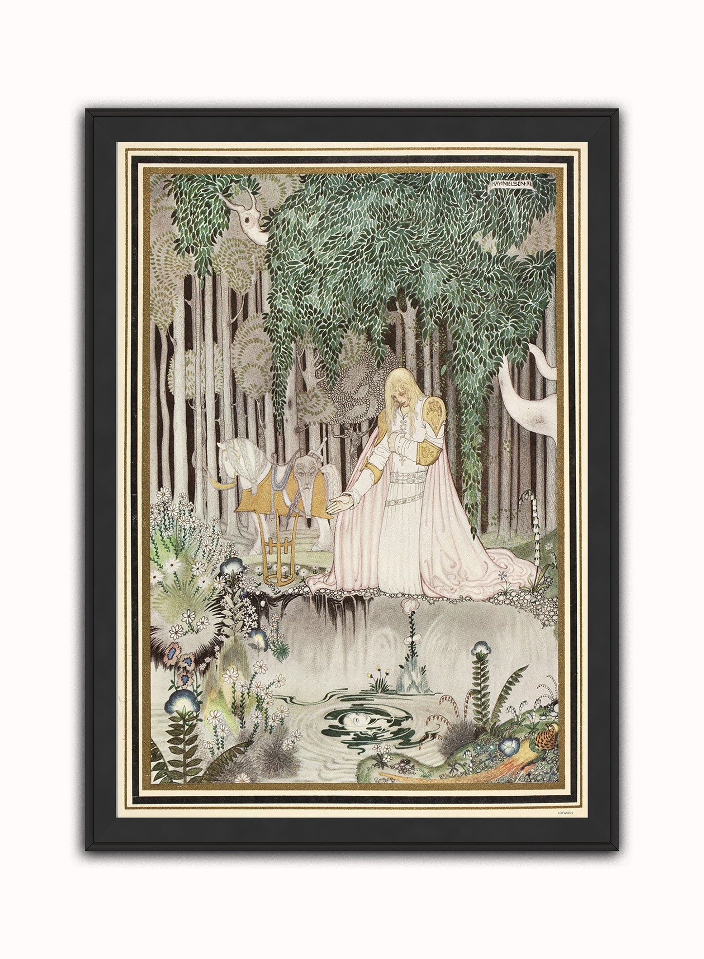 Kay Nielson, Illustration, Enchanted, Medieval, Fantasy Art Print Poster Vintage Poster Wall Art Print 50x70cm Black Frame