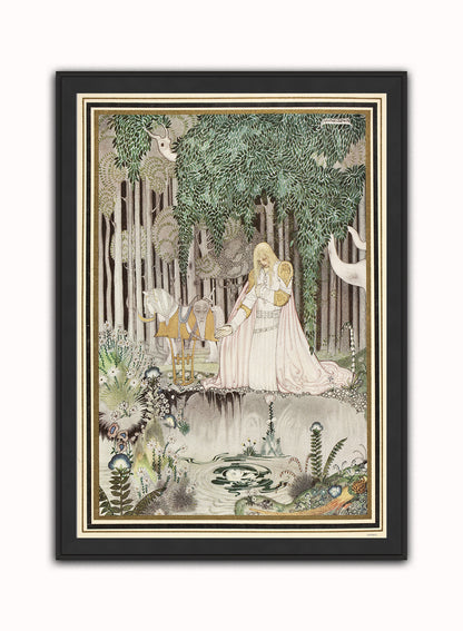 Kay Nielson, Illustration, Enchanted, Medieval, Fantasy Art Print Poster Vintage Poster Wall Art Print 50x70cm Black Frame