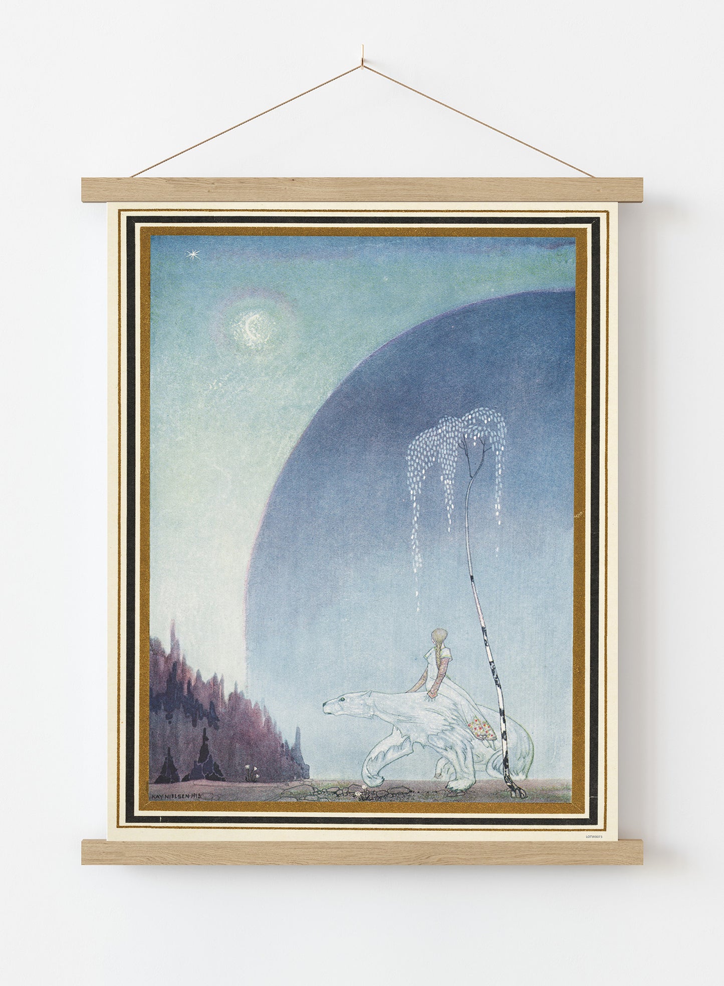 Kay Nielson, Illustration, Enchanted, Medieval, Fantasy, White Bear Art Print Poster Vintage Poster Wall Art Print 50x70cm Poster Hanger