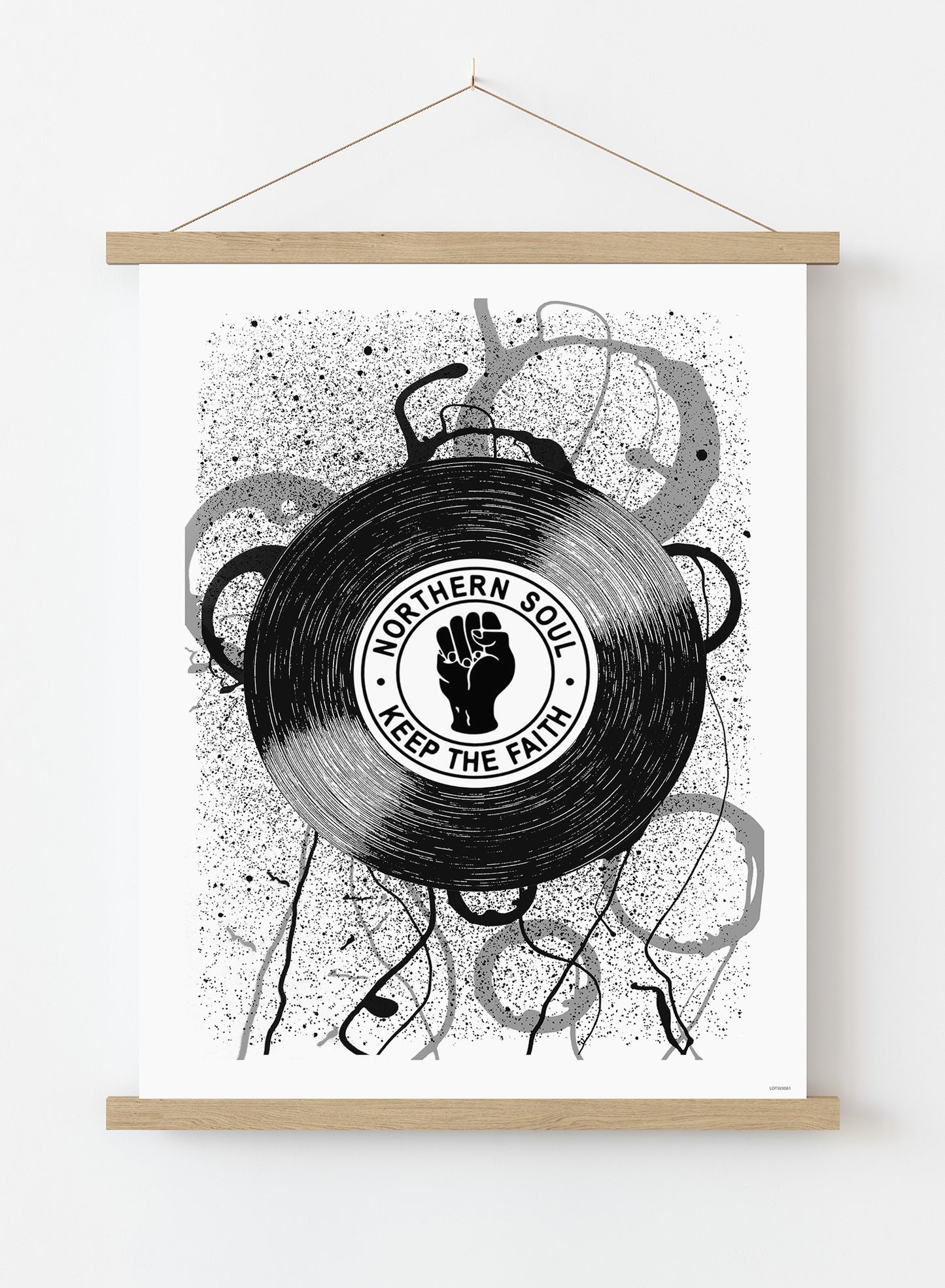 Northern Soul, Keep The Faith, Records, Vinyl, Wigan Casino Art Print Poster Vintage Poster Wall Art Print 50x70cm Poster Hanger