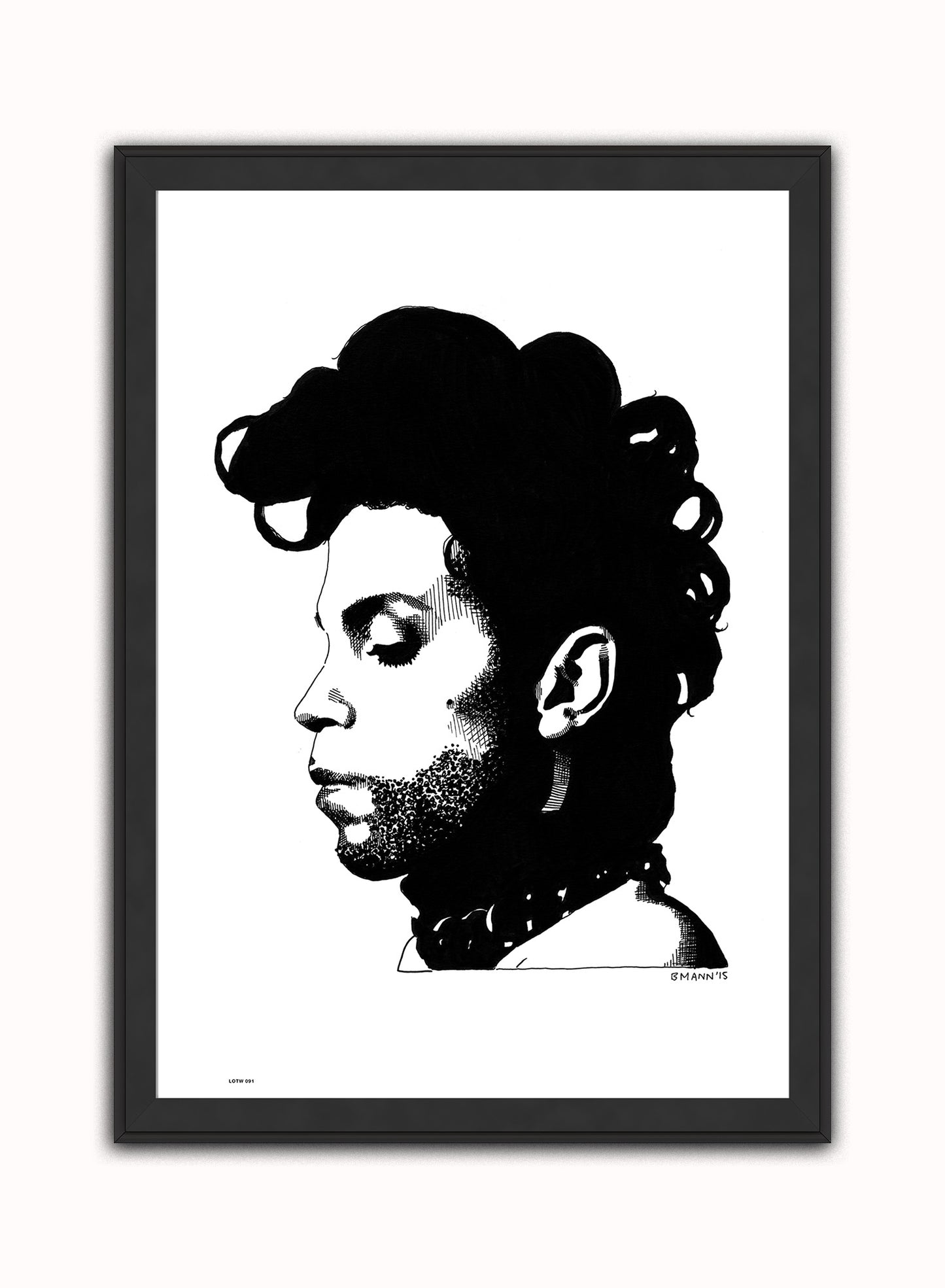 Prince, Music Idol Iconic Popstar Art Print Poster Vintage Poster Wall Art Print 50x70cm Black Frame