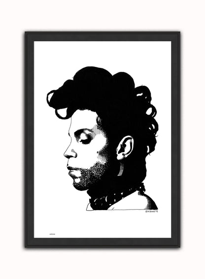 Prince, Music Idol Iconic Popstar Art Print Poster Vintage Poster Wall Art Print 50x70cm Black Frame