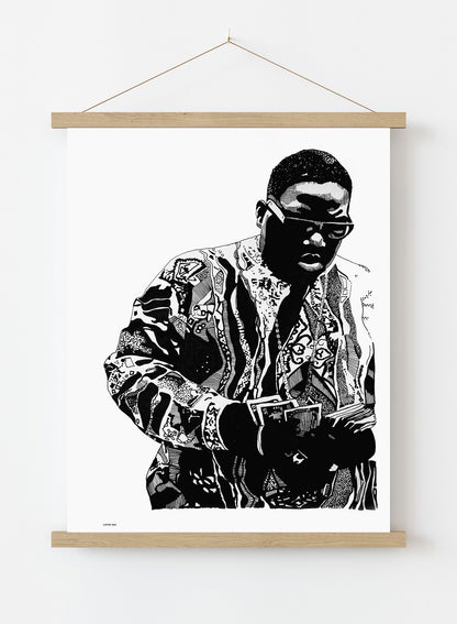 Notorious BIG, Music Idol Iconic Rap Artist Art Print Poster Vintage Poster Wall Art Print 50x70cm Poster Hanger
