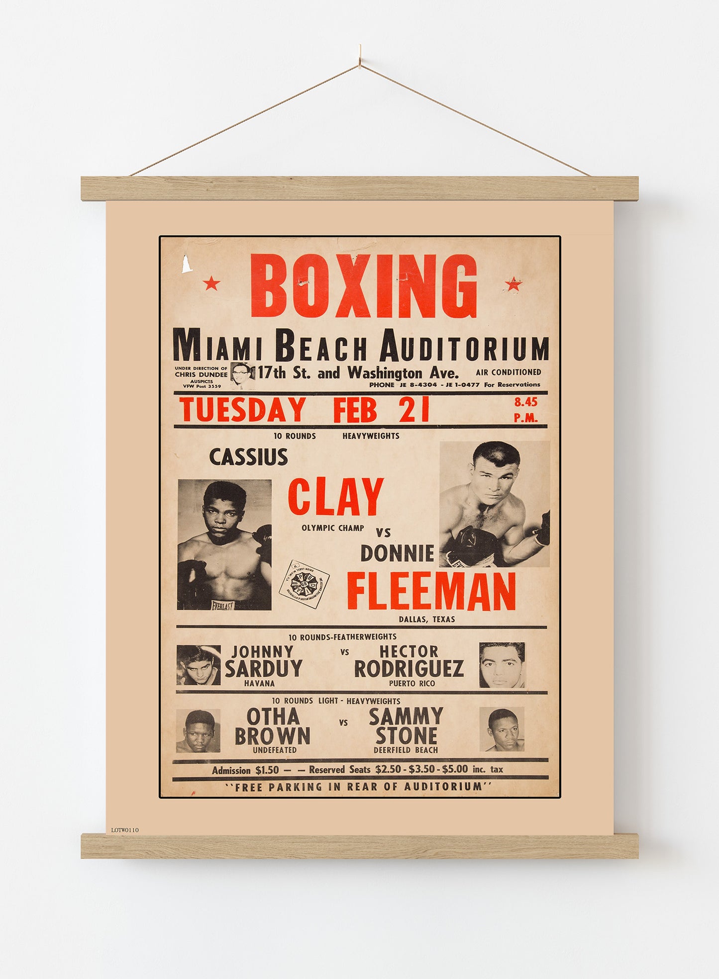 Muhammad Ali Vintage Art Wall Art Print 50x70cm Poster Hanger