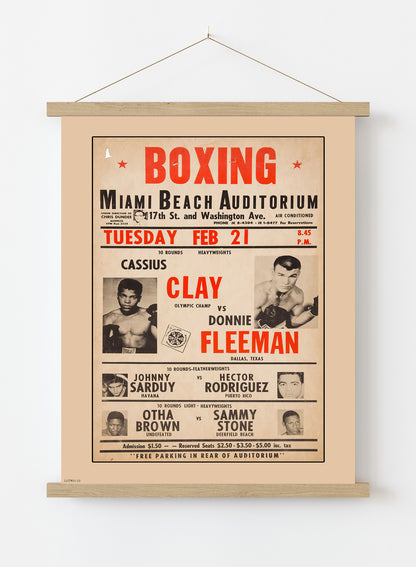 Muhammad Ali Vintage Art Wall Art Print 50x70cm Poster Hanger