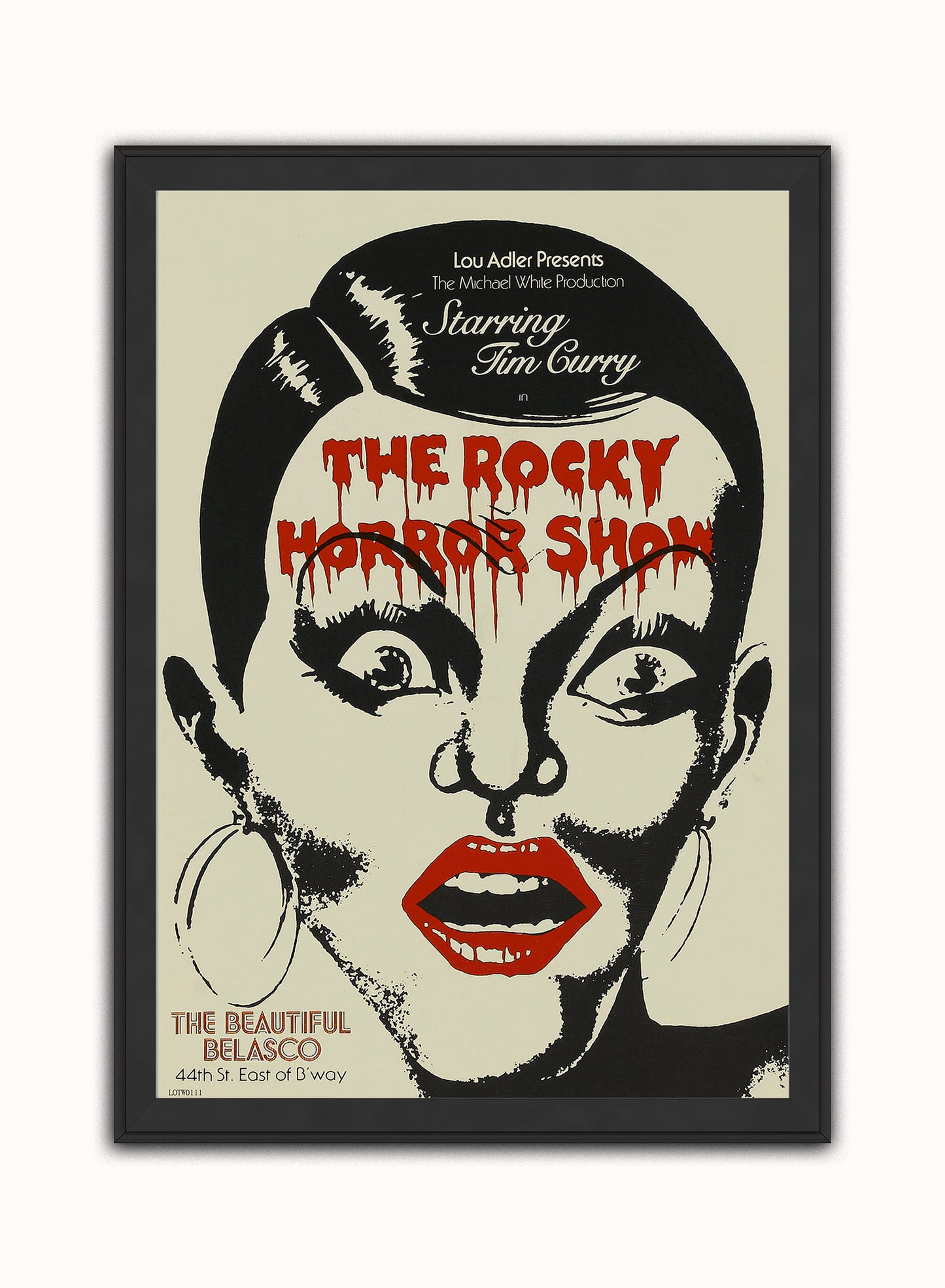 The Rocky Horror Show Movie Vintage Art Wall Art Print 50x70cm Black Frame