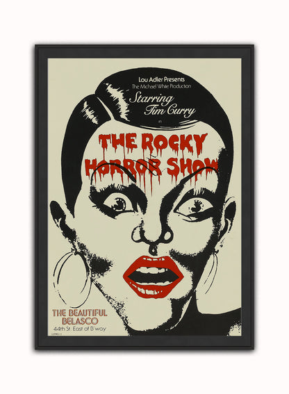 The Rocky Horror Show Movie Vintage Art Wall Art Print 50x70cm Black Frame