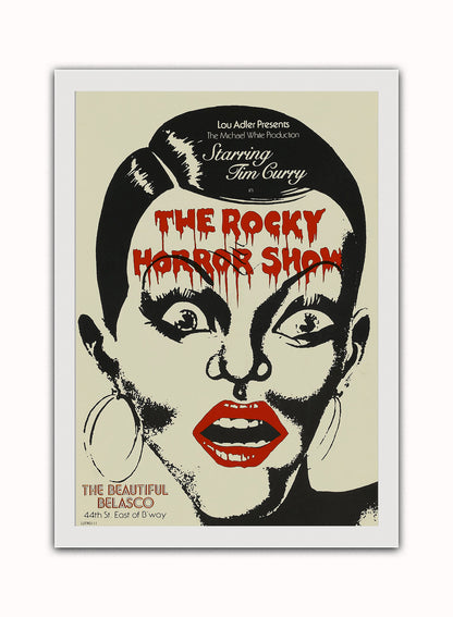 The Rocky Horror Show Movie Vintage Art Wall Art Print 50x70cm White Frame