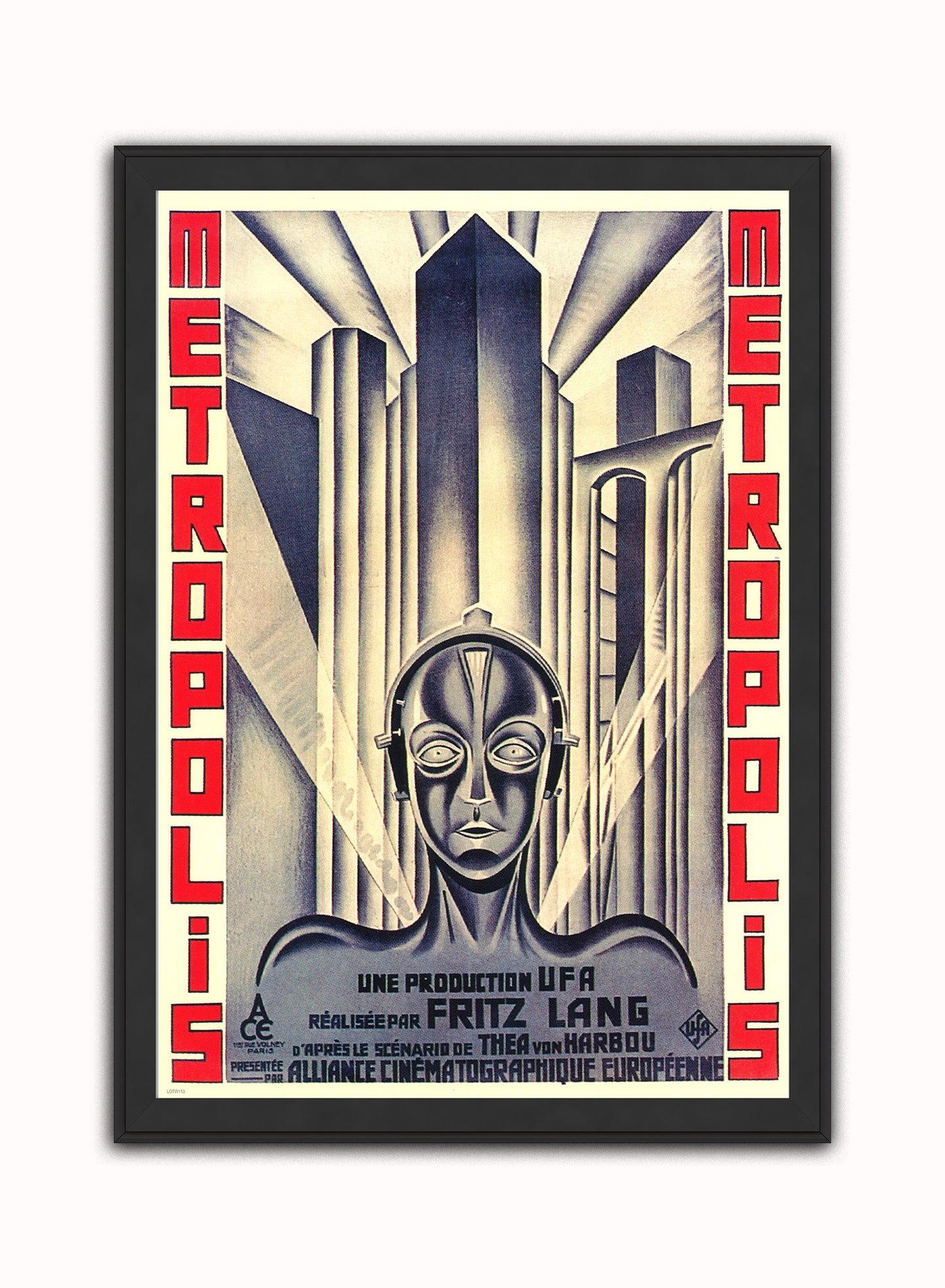 Metropolis Movie Vintage Art Wall Art Print 50x70cm Black Frame