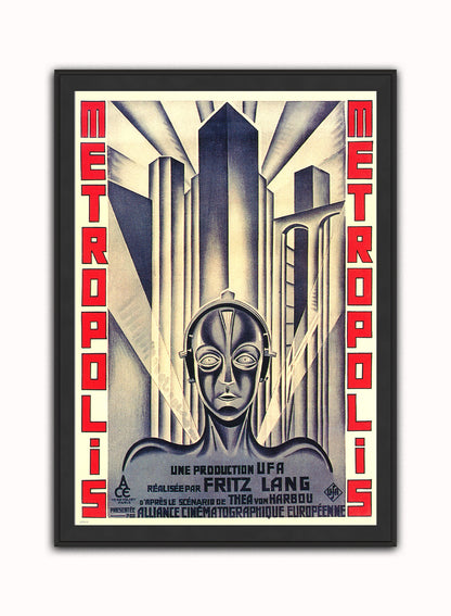 Metropolis Movie Vintage Art Wall Art Print 50x70cm Black Frame