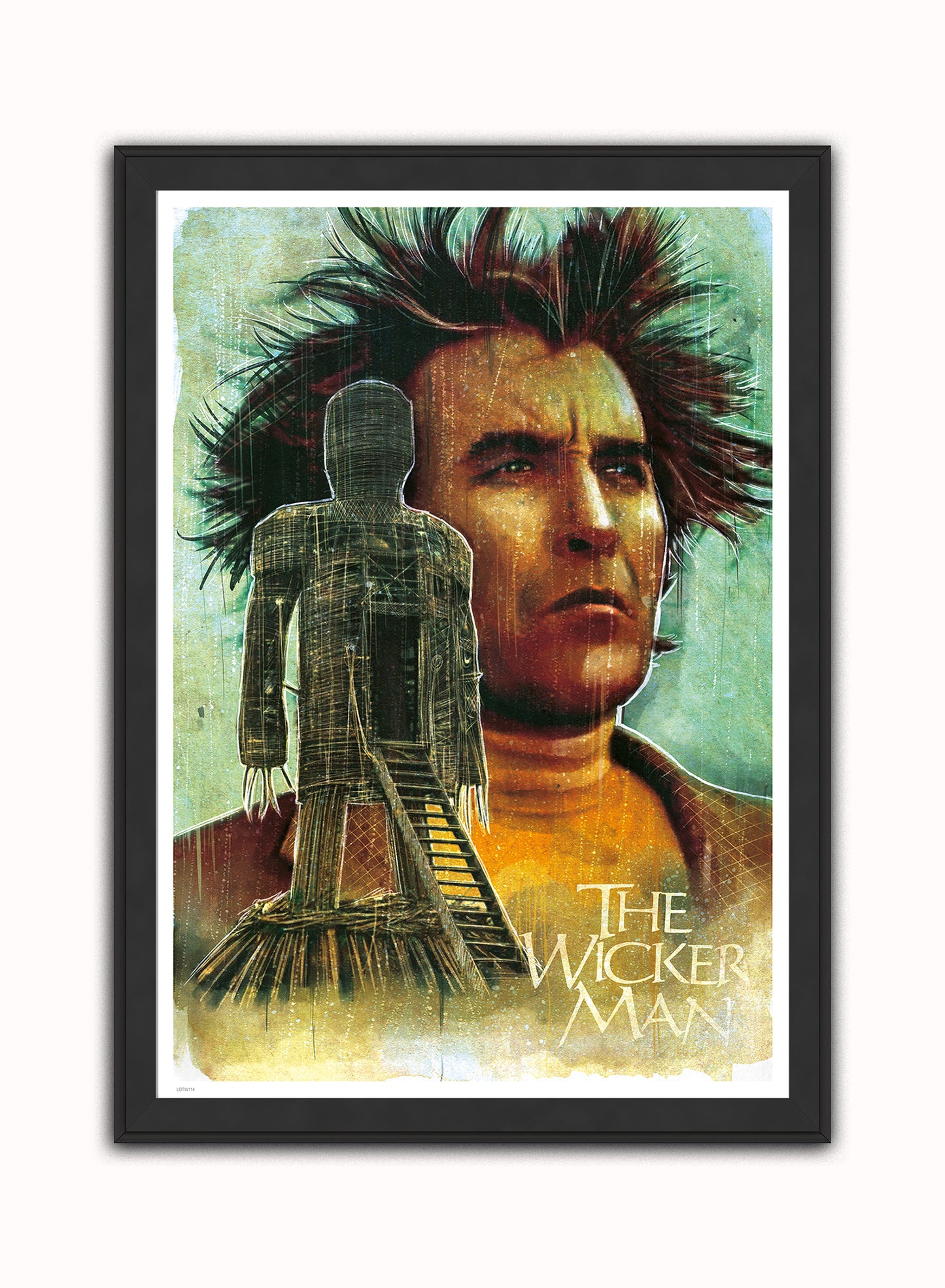The Wicker Man Movie Vintage Art Wall Art Print 50x70cm Black Frame