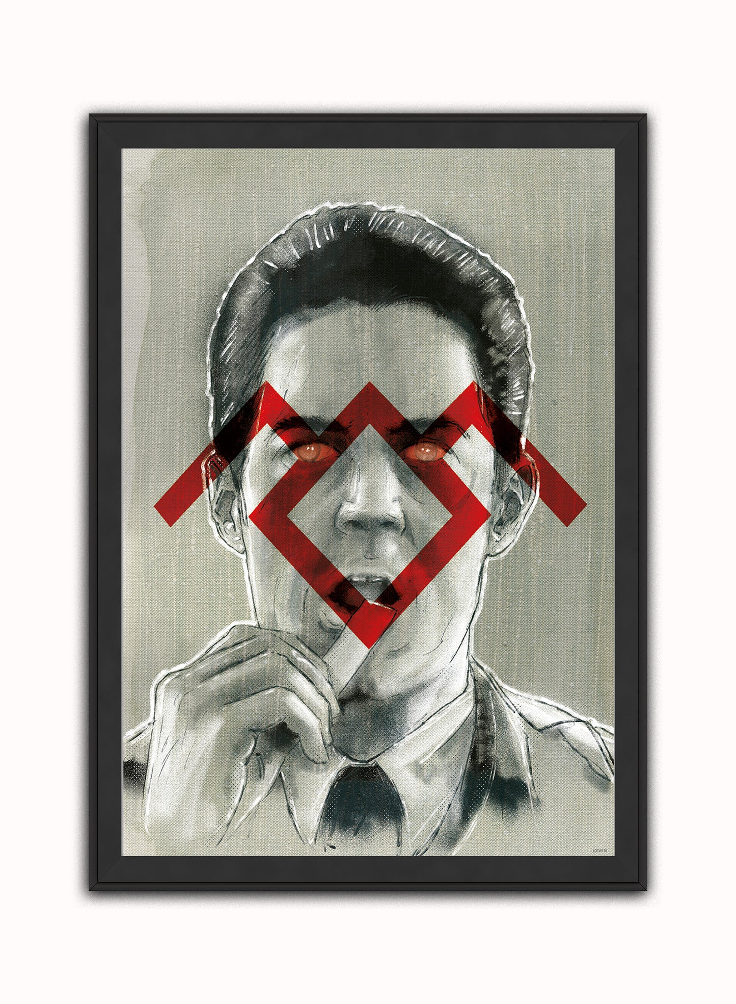 Twin Peaks Vintage Art Wall Art Print 50x70cm Black Frame