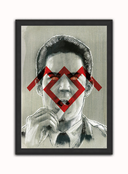 Twin Peaks Vintage Art Wall Art Print 50x70cm Black Frame