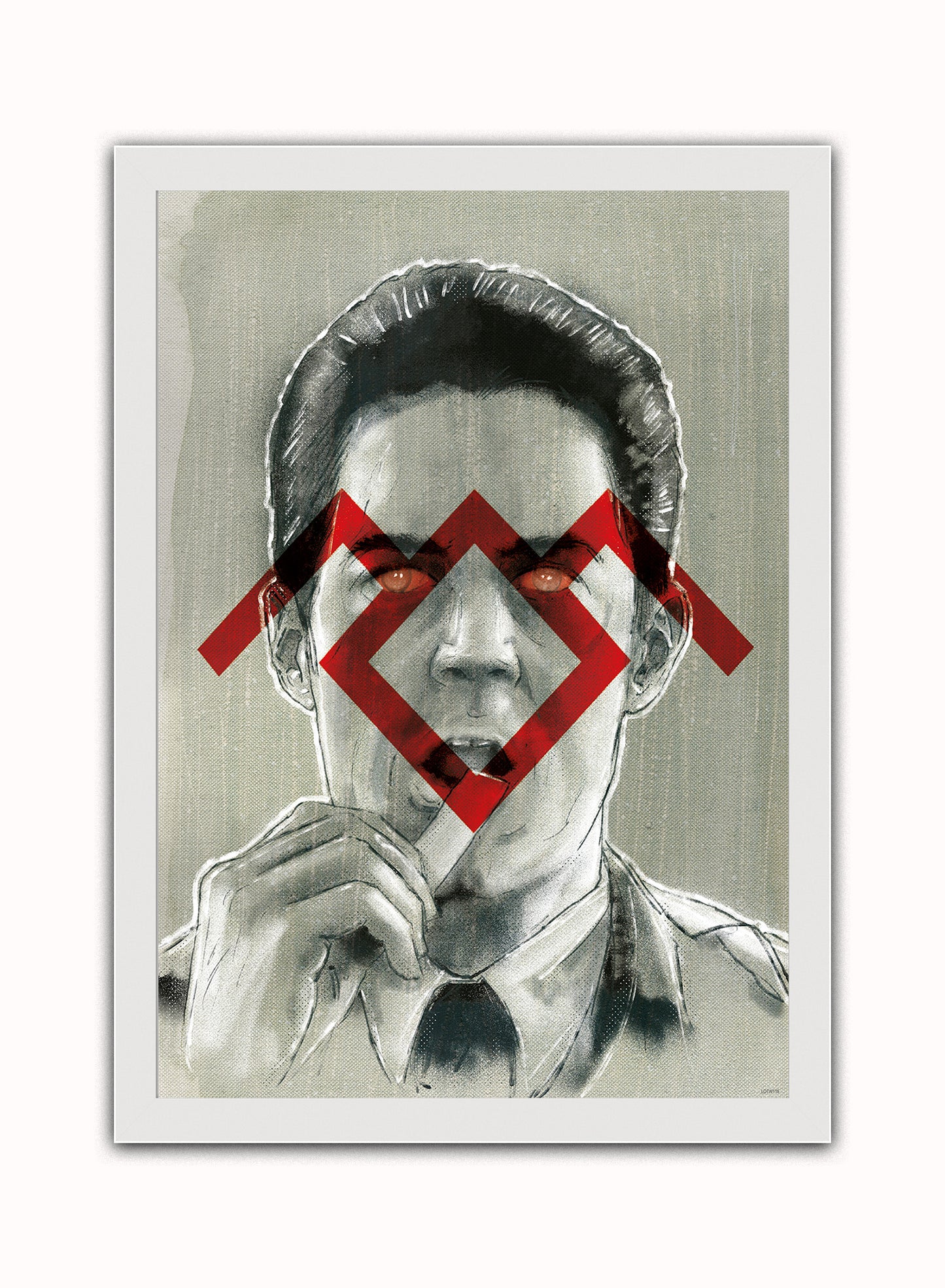 Twin Peaks Vintage Art Wall Art Print 50x70cm White Frame