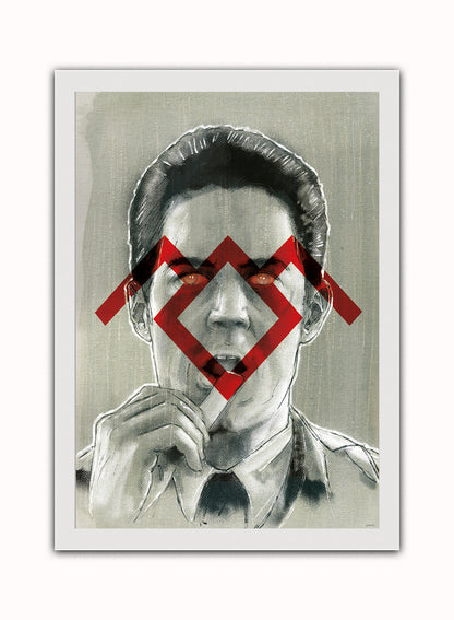 Twin Peaks Vintage Art Wall Art Print 50x70cm White Frame