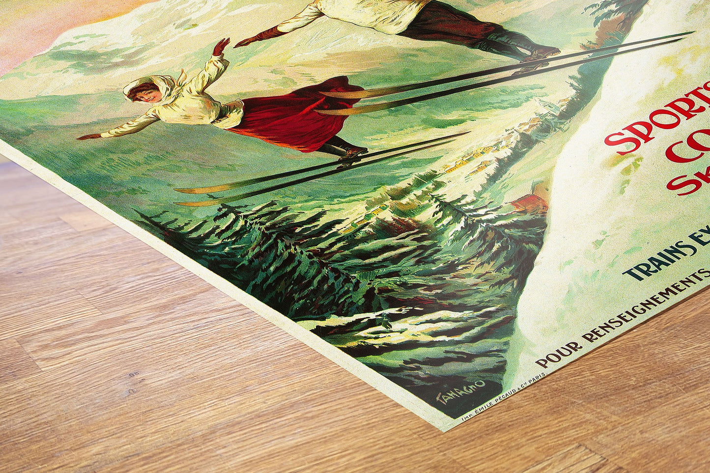 Chamonix Ski Resort 50x70cm Art Print