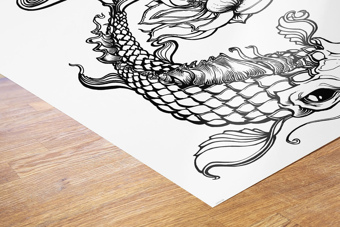 Koi tattoo50x70cm Art Print