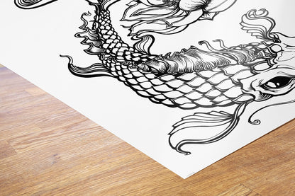 Koi tattoo50x70cm Art Print