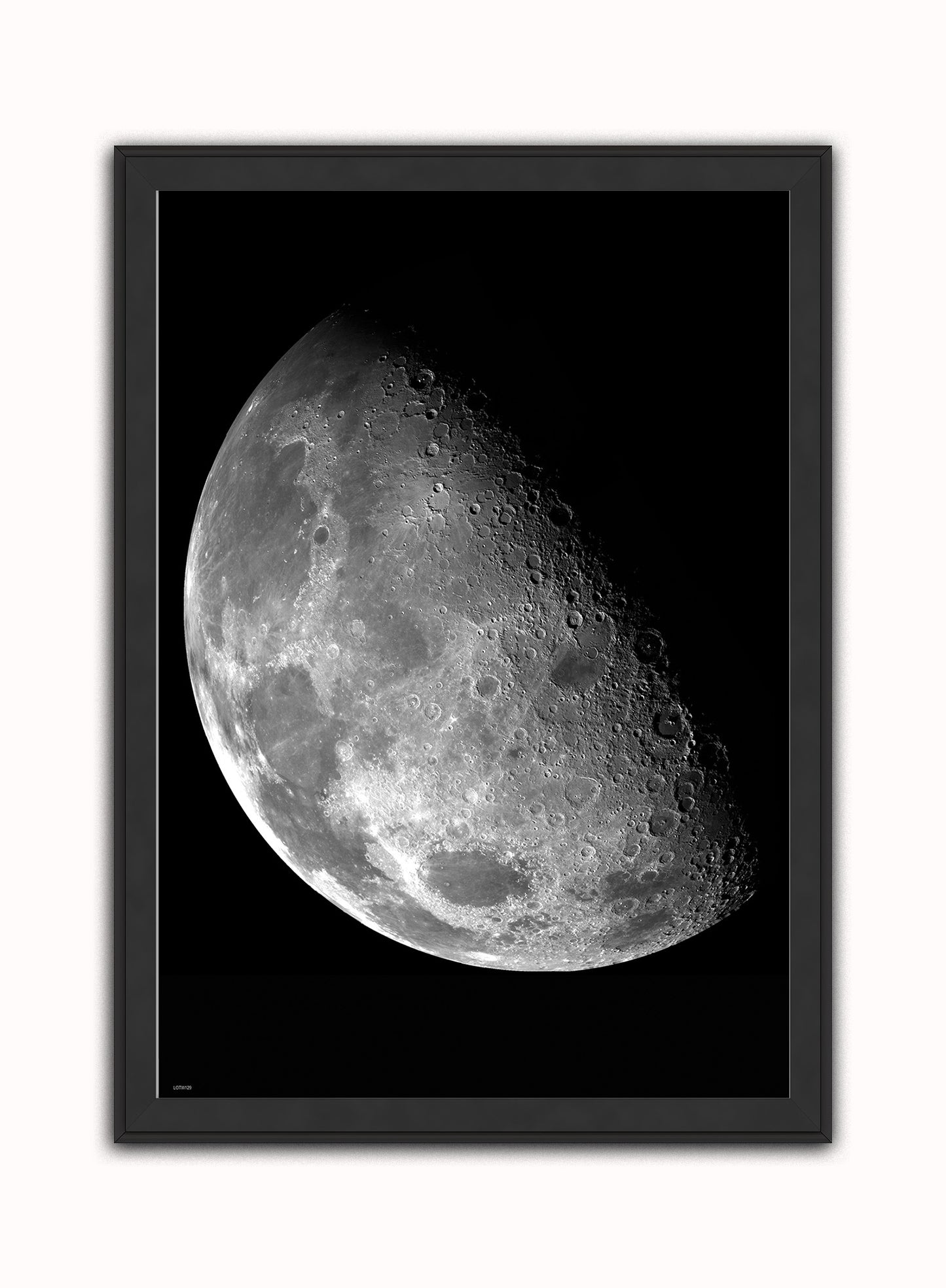 Moon Vintage Art Wall Art Print 50x70cm Black Frame