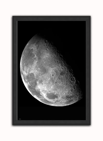 Moon Vintage Art Wall Art Print 50x70cm Black Frame