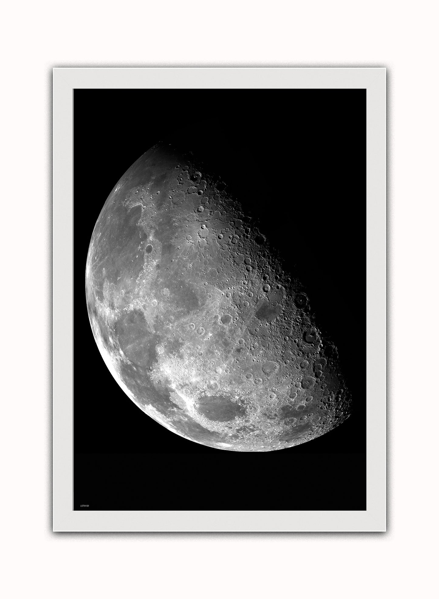 Moon Vintage Art Wall Art Print 50x70cm White Frame