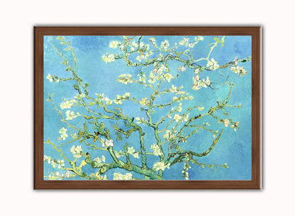Vincent van Gogh, Almond Blossom Art Print Poster Vintage Poster Wall Art Print 50x70cm Dark Wood Frame