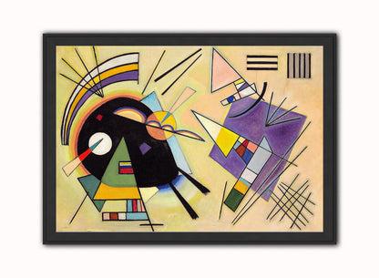 Vassily Kandinsky Black and Violet 1923 Art Print Poster Vintage Poster Wall Art Print 50x70cm Black Frame