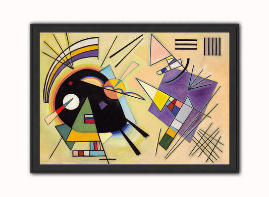 Vassily Kandinsky Black and Violet 1923 Art Print Poster Vintage Poster Wall Art Print 50x70cm Black Frame