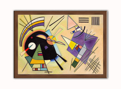 Vassily Kandinsky Black and Violet 1923 Art Print Poster Vintage Poster Wall Art Print 50x70cm Dark Wood Frame