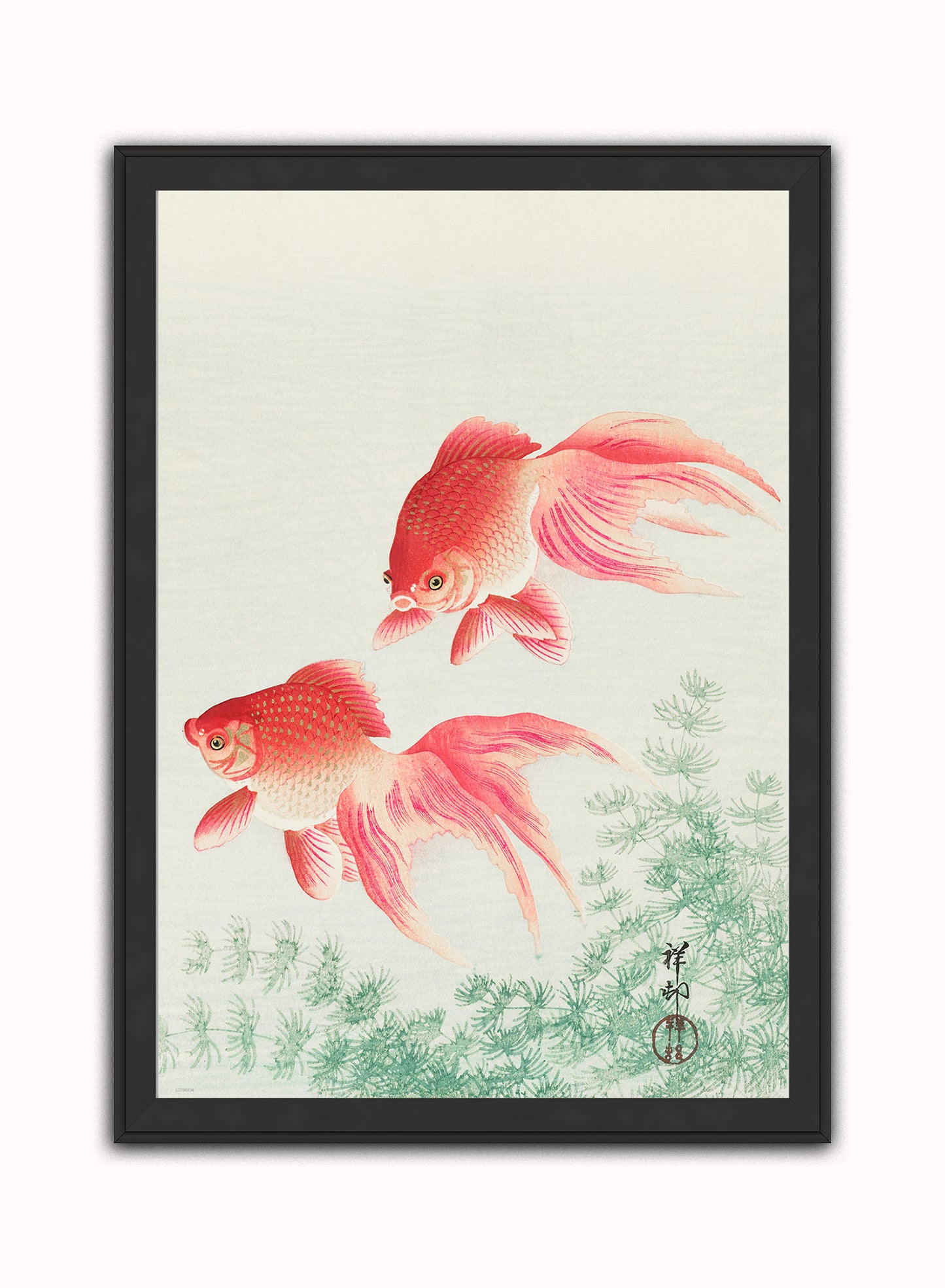 Japanese Art Print Print – Ohara Koson ( Japanese Wall Art 50x70cm Black Frame