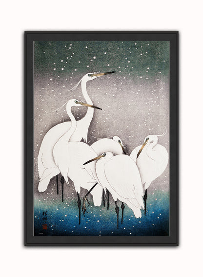 Japanese Art Print Print – Ohara Koson Japanese Wall Art 50x70cm Black Frame