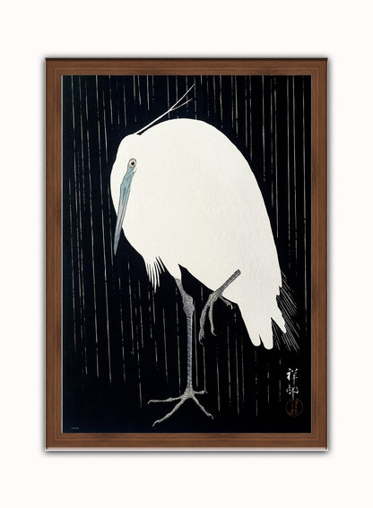 Japanese Art Print Print – Ohara Koson Japanese Wall Art 50x70cm Dark Wood Frame