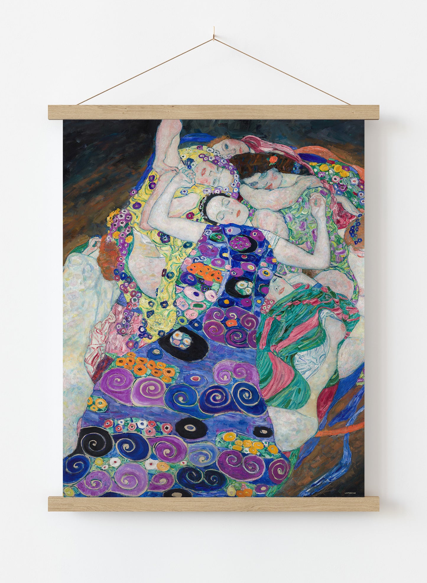 The Maiden,Virgin by Gustav Klimt Print – Gustav Klimt Vintage Art Wall Art 50x70cm Poster Hanger