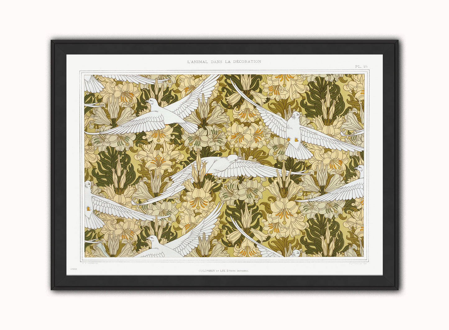Botanical Print – Maurice Pillard Verneuil Botanical Wall Art 50x70cm Black Frame