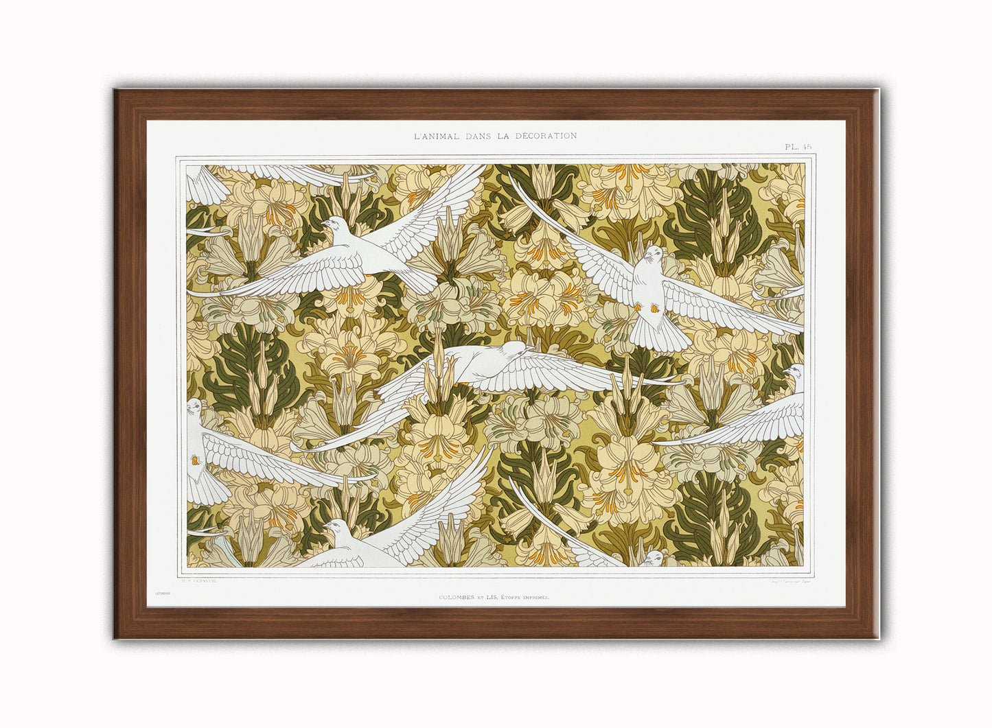 Botanical Print – Maurice Pillard Verneuil Botanical Wall Art 50x70cm Dark Wood Frame