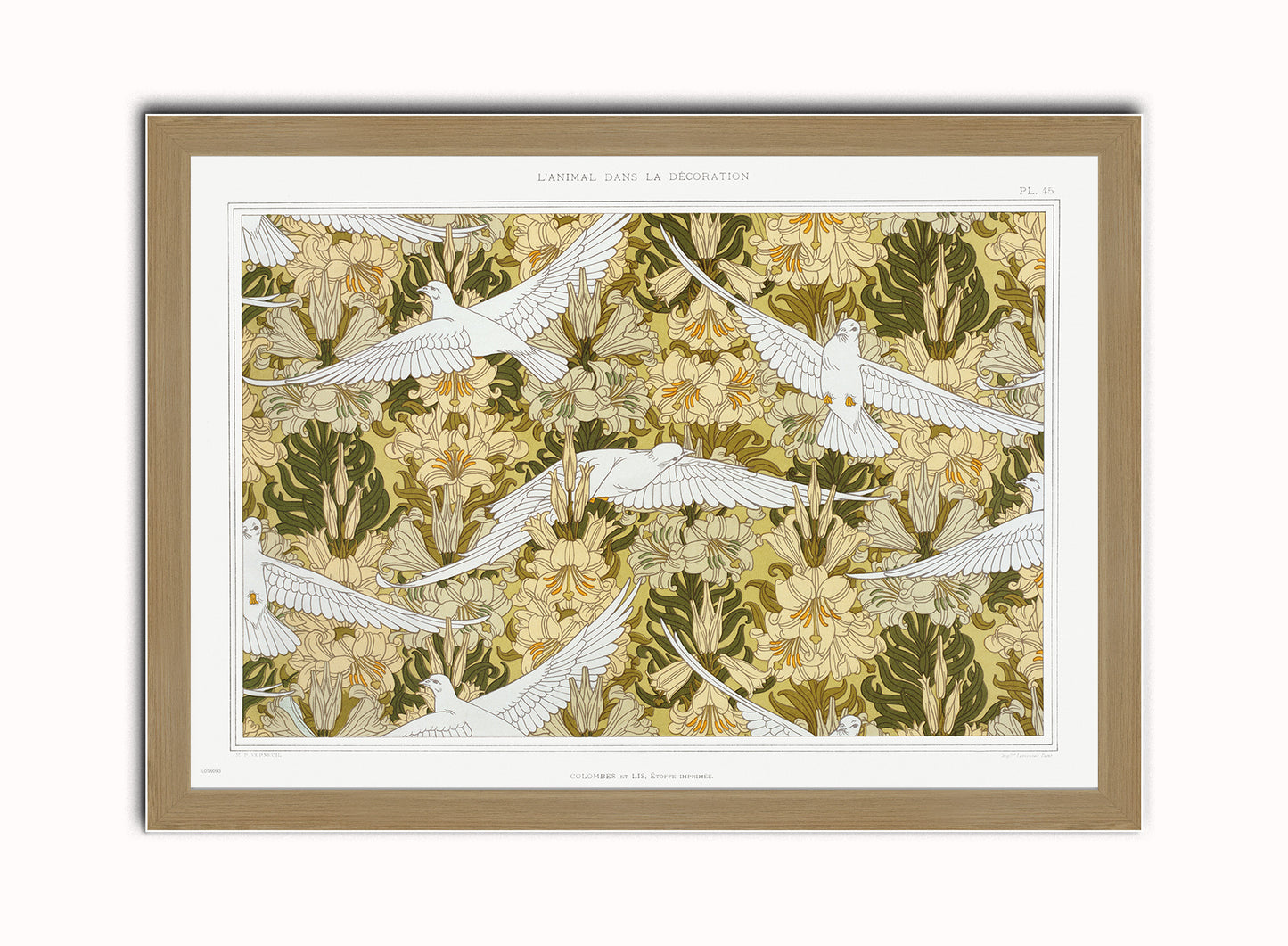 Botanical Print – Maurice Pillard Verneuil Botanical Wall Art 50x70cm Light Wood Frame