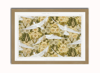 Botanical Print – Maurice Pillard Verneuil Botanical Wall Art 50x70cm Light Wood Frame