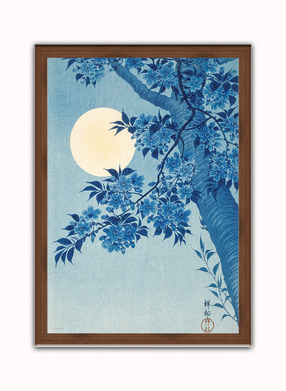 Japanese Art Print Print – Ohara Koson Japanese Wall Art 50x70cm Dark Wood Frame