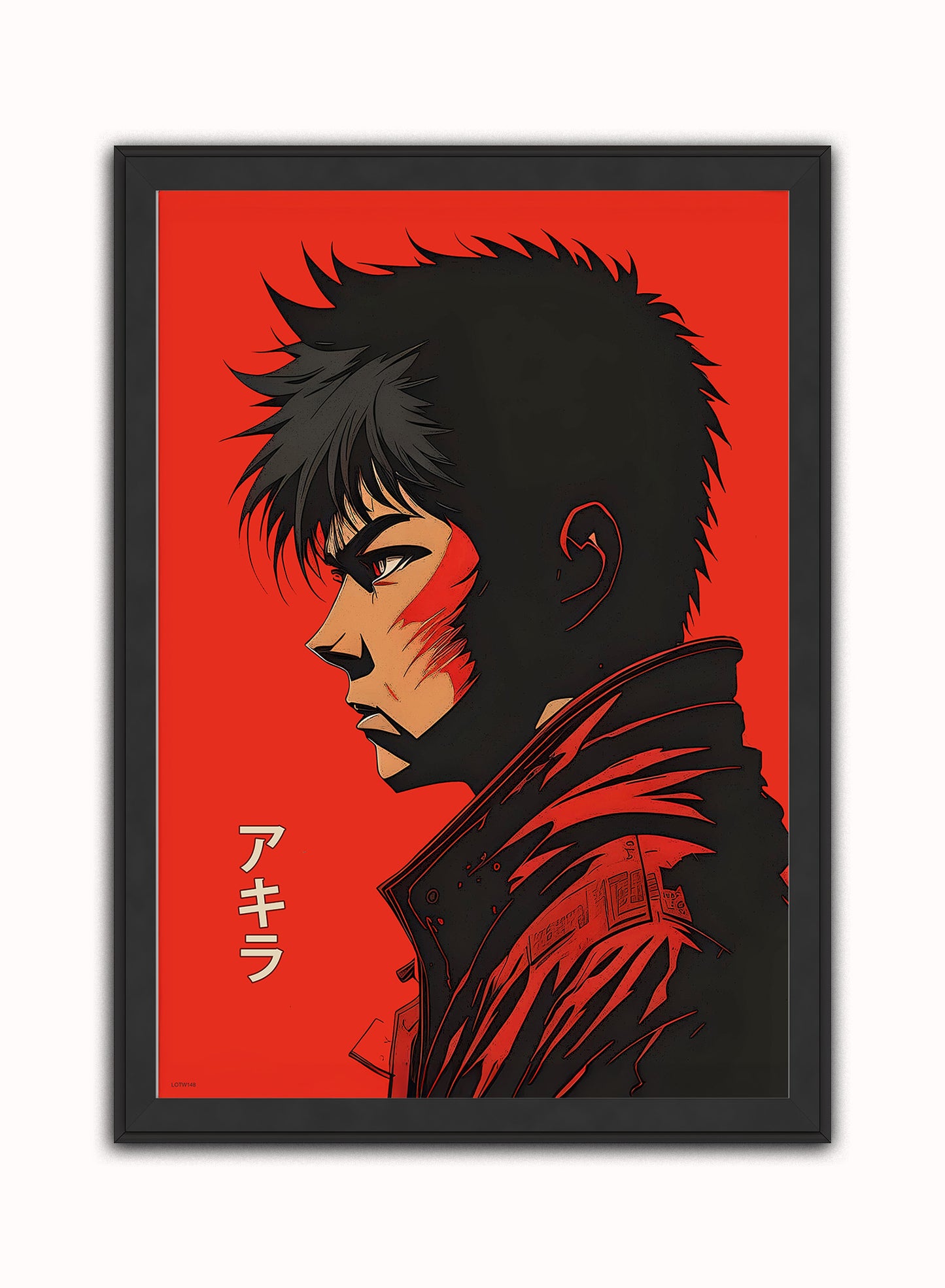 Akira Manga Portrait Vintage Art Wall Art Print 50x70cm Black Frame