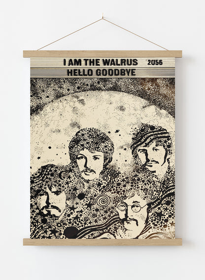 The Beatles "I am the Walrus" Advertisement 1967 Poster Vintage Poster Wall Art Print 50x70cm Poster Hanger