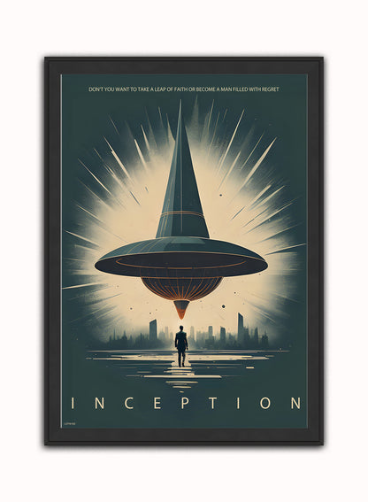 Inception "Totem" inspired Vintage Poster Wall Art Print 50x70cm Black Frame