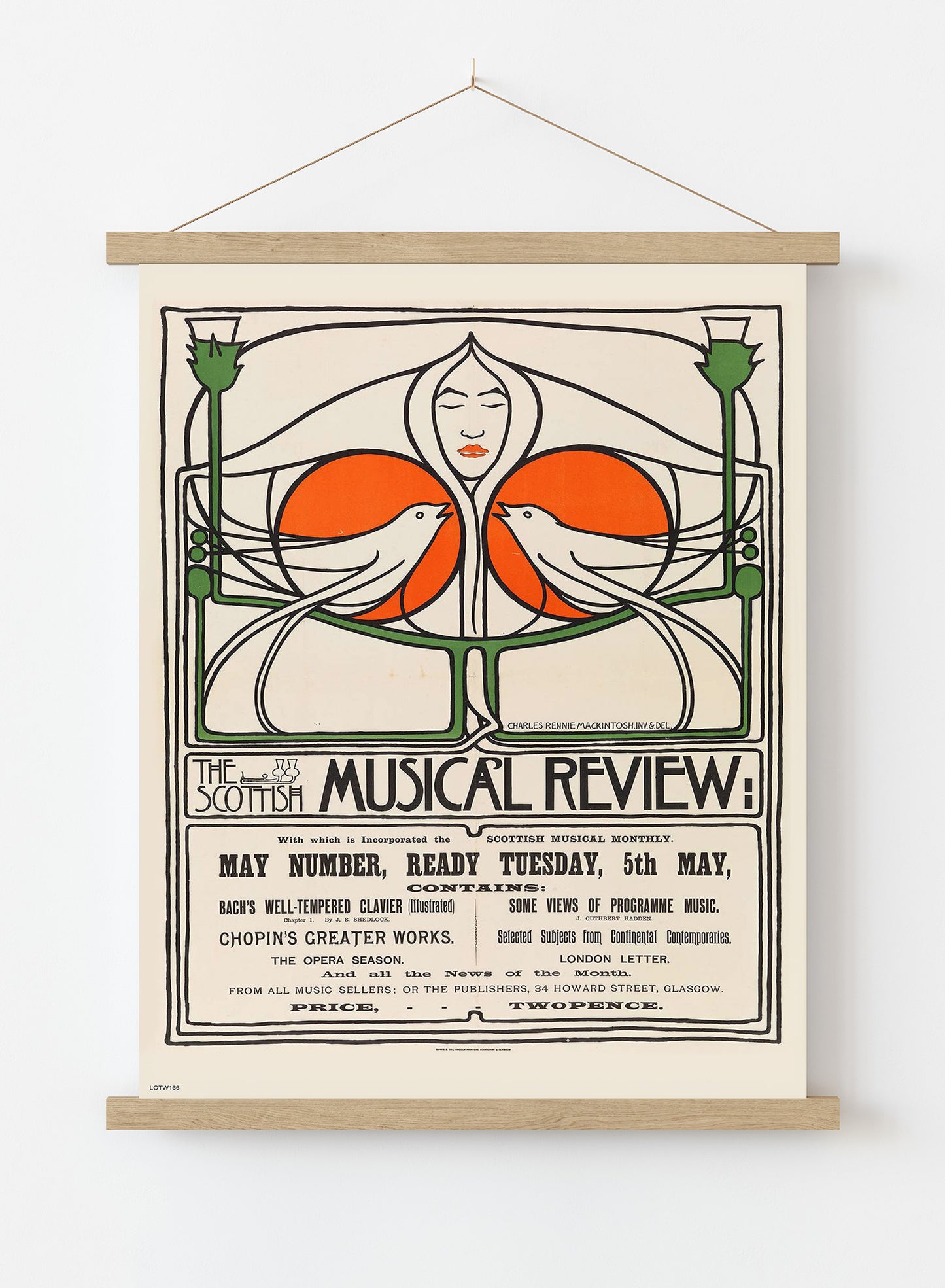 Charles Rennie Mackintosh Exhibition Poster Art Print Vintage Poster Wall Art Print 50x70cm Poster Hanger