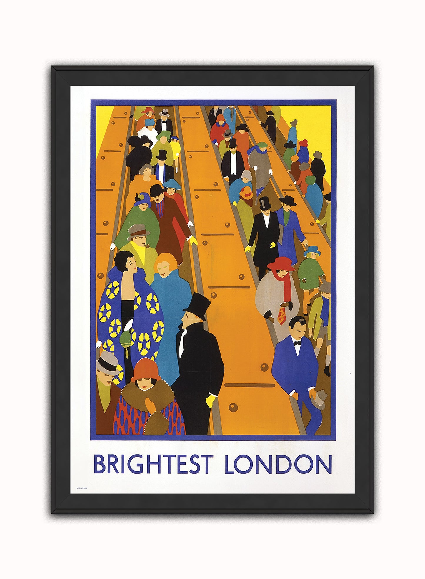 Brightest London Poster Vintage Poster Wall Art Print 50x70cm Black Frame